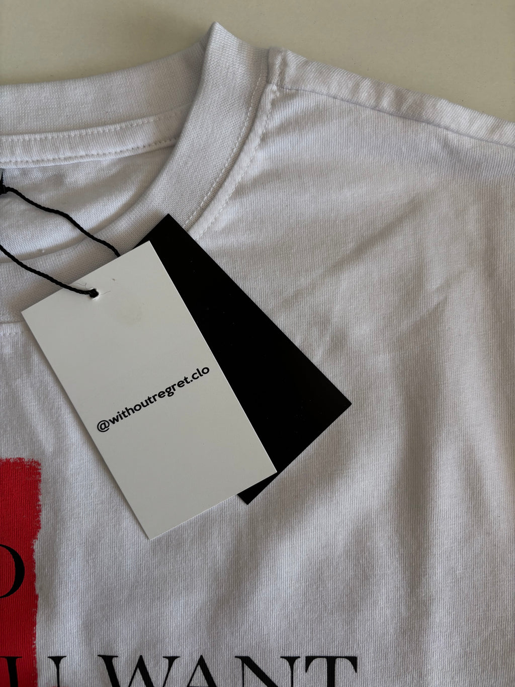 WITHOUT REGRET TEE WHITE