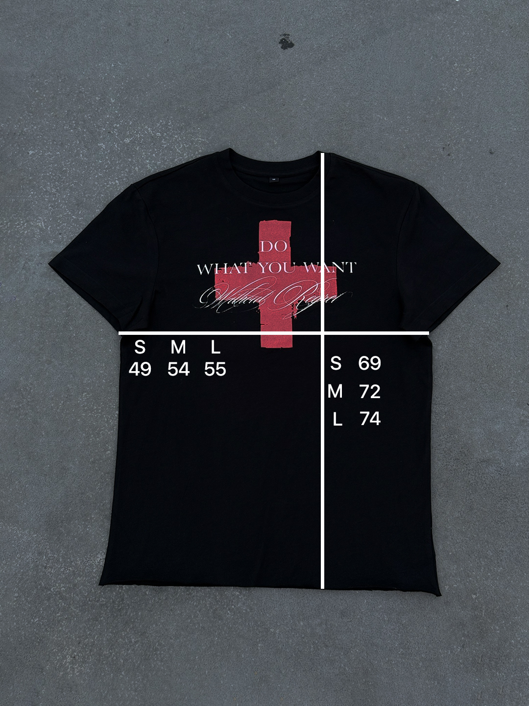 WITHOUT REGRET TEE BLACK