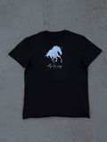 HORSES DON'T STOP TEE BLACK