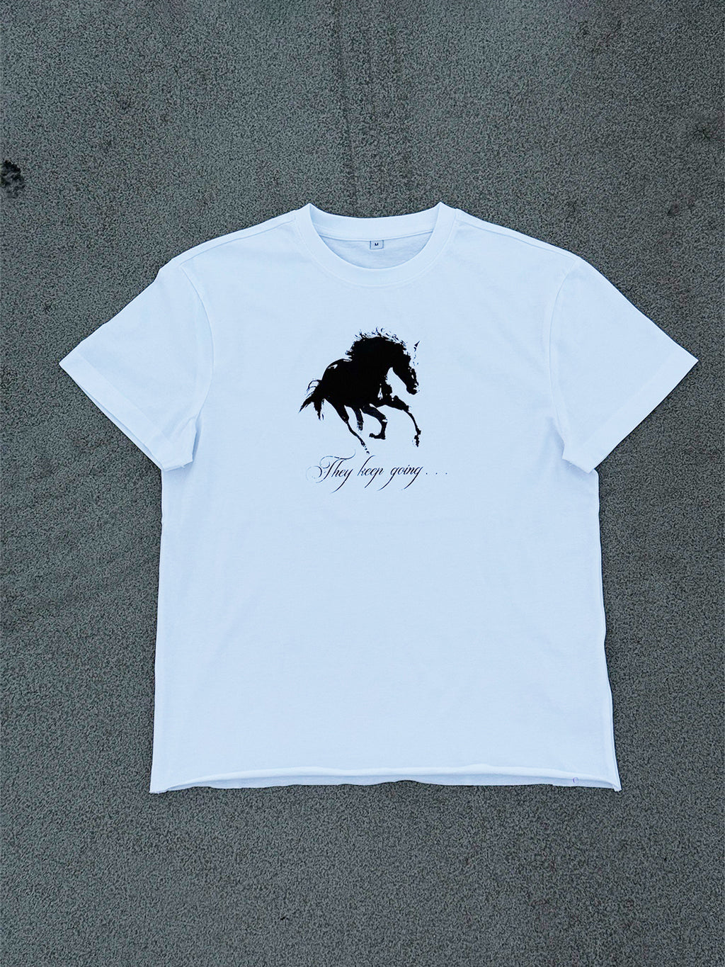 HORSES DON'T STOP TEE WHITE WASHED